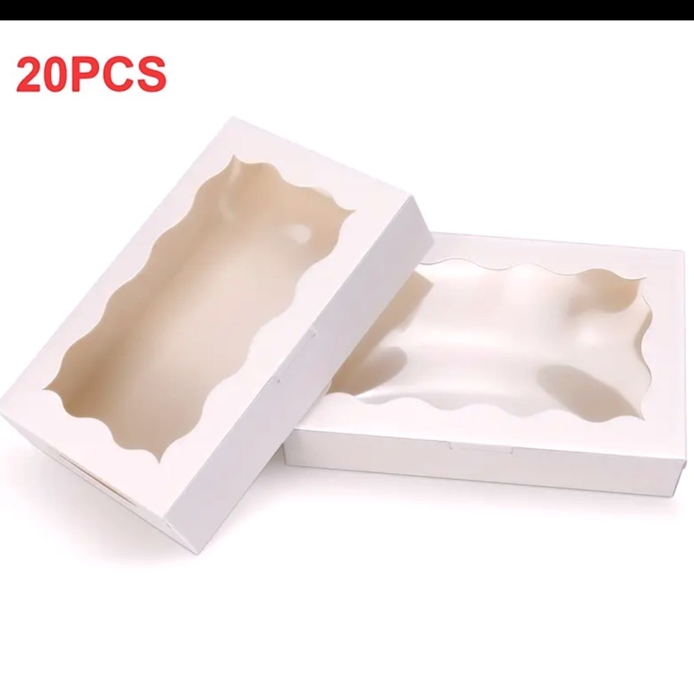 Food-Safe Boxes with Clear Wimdow 20 Pieces